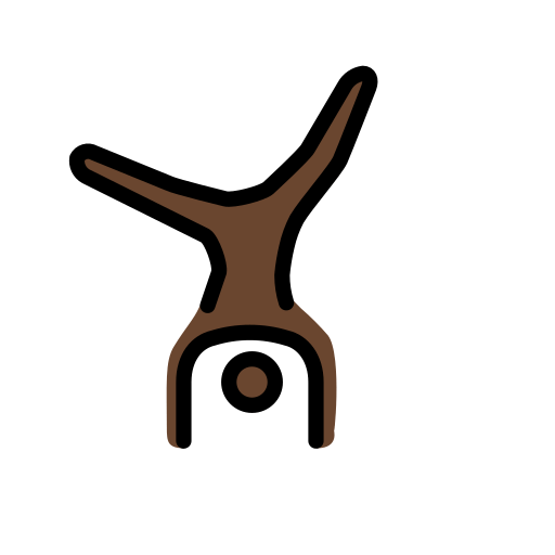 Homem Fazendo Estrela: Pele Escura para OpenMoji 16.0