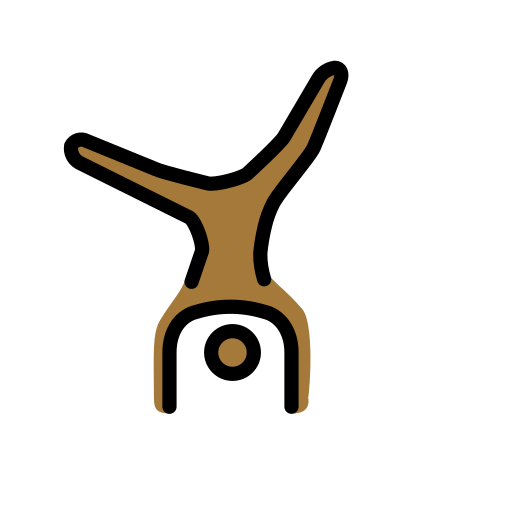 Homem Fazendo Estrela: Pele Morena Escura para OpenMoji 16.0