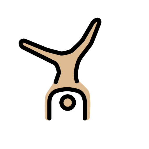 Homem Fazendo Estrela: Pele Morena Clara para OpenMoji 16.0