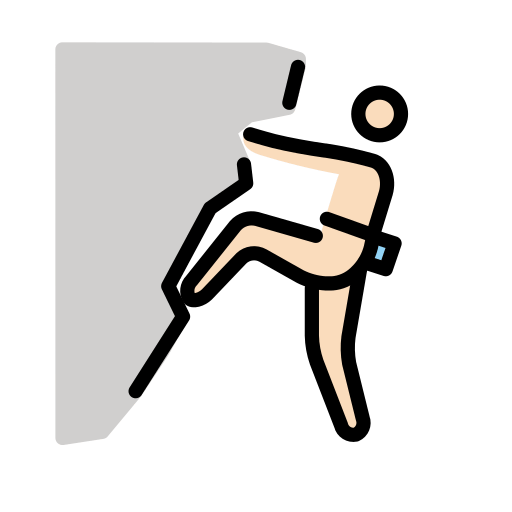 Homem Escalando: Pele Clara para OpenMoji 16.0