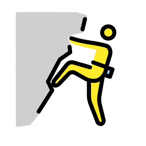 Homem Escalando para OpenMoji 16.0