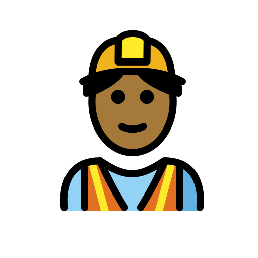 Pedreiro: Pele Morena Escura para OpenMoji 16.0