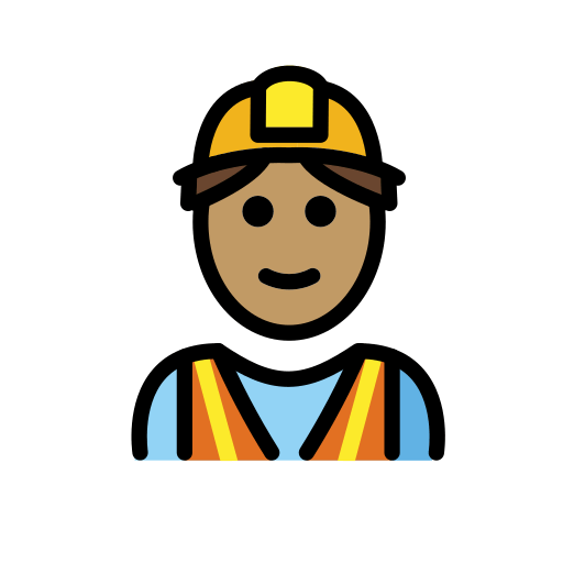 Pedreiro: Pele Morena para OpenMoji 16.0