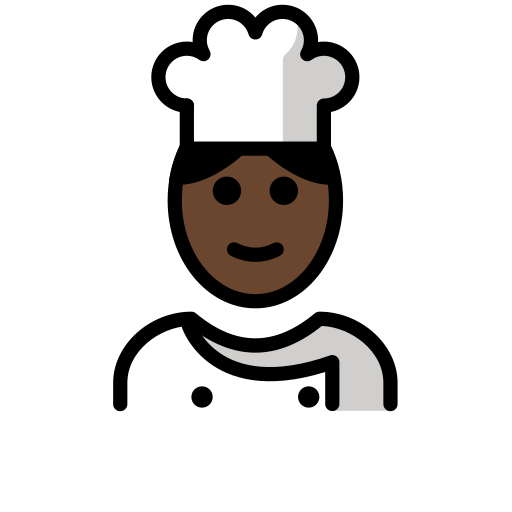 Cozinheiro: Pele Escura para OpenMoji 16.0