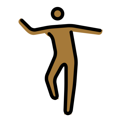Homem Dançando: Pele Morena Escura para OpenMoji 16.0