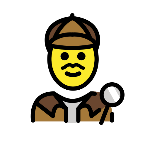 Мужчина-детектив для OpenMoji 16.0