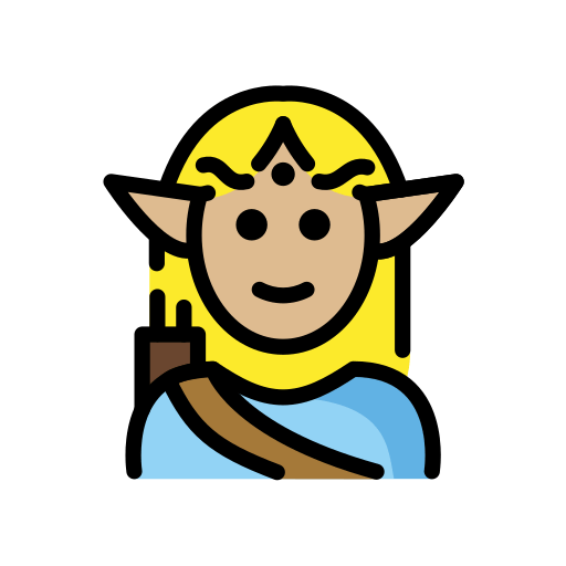 Elfo Homem: Pele Morena Clara para OpenMoji 16.0