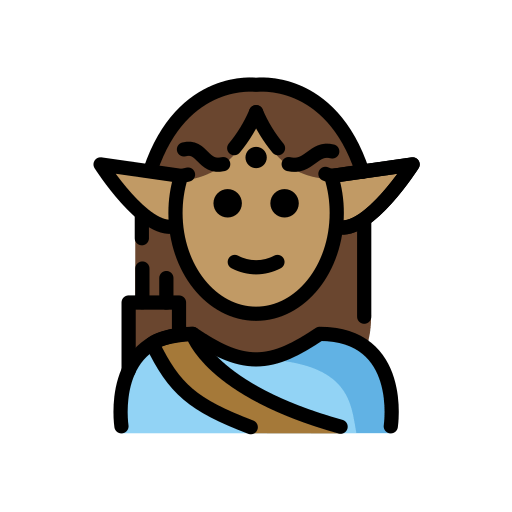 Elfo Homem: Pele Morena para OpenMoji 16.0