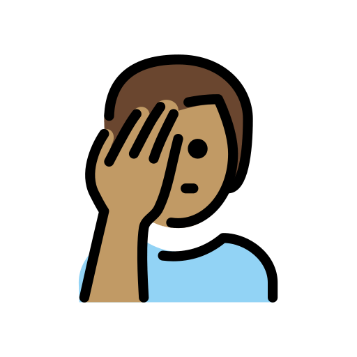 Homem Decepcionado: Pele Morena para OpenMoji 16.0