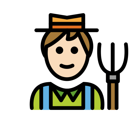 Fazendeiro: Pele Clara para OpenMoji 16.0