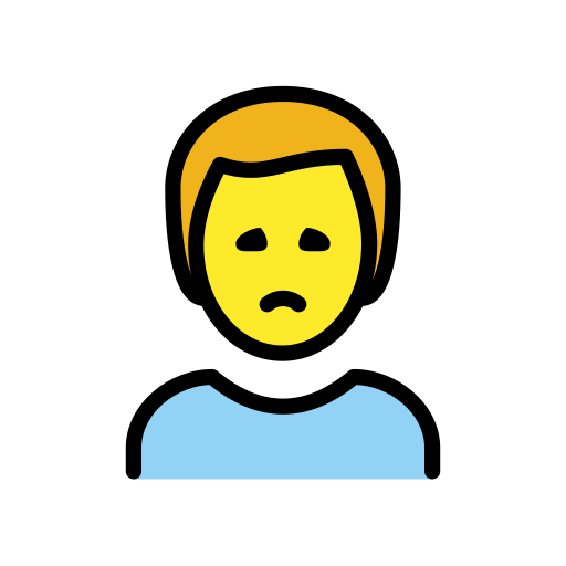 Нахмурившийся мужчина для OpenMoji 16.0