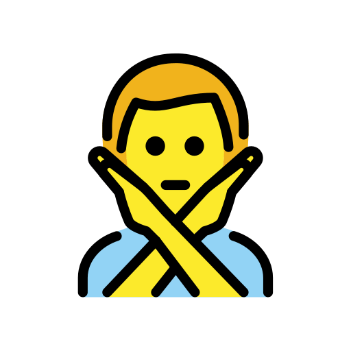 Чоловік проти для OpenMoji 16.0