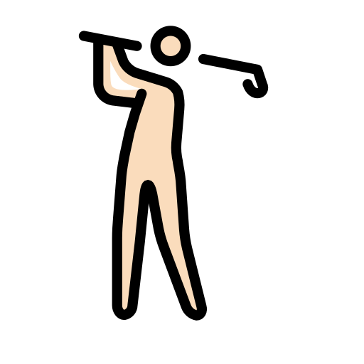 Homem Golfista: Pele Clara para OpenMoji 16.0