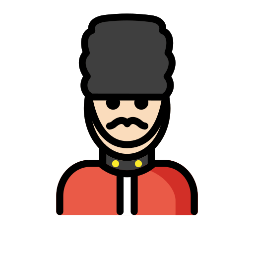 Guarda Homem: Pele Clara para OpenMoji 16.0