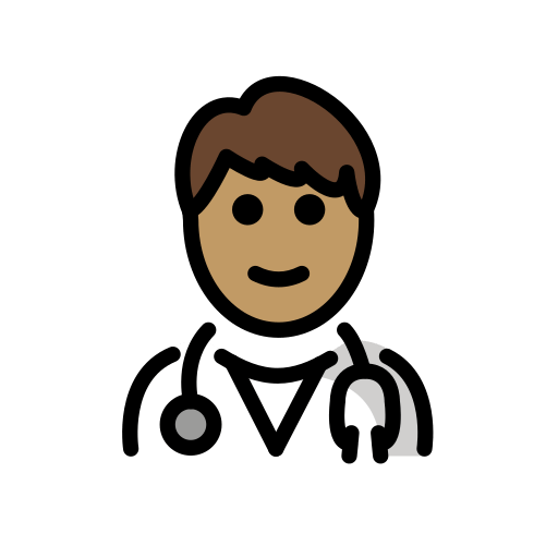 Homem Profissional Da Saúde: Pele Morena para OpenMoji 16.0