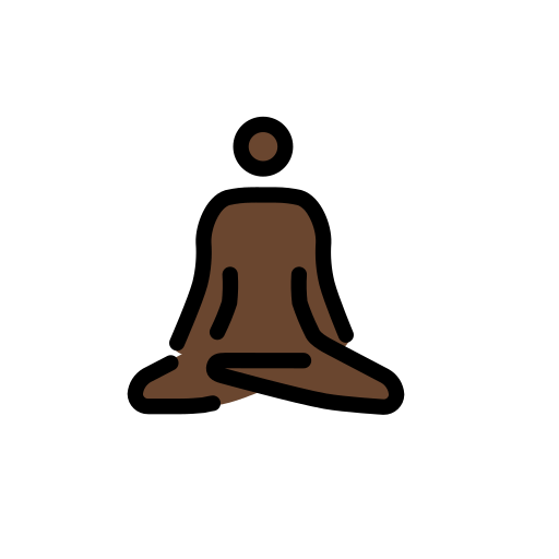 Homem Na Posição De Lótus: Pele Escura para OpenMoji 16.0