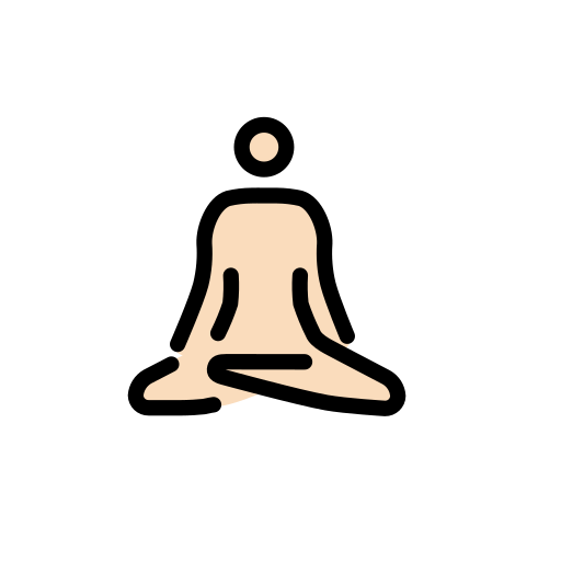 Homem na posição de Lotus: Tom de Pele Leve para OpenMoji 16.0
