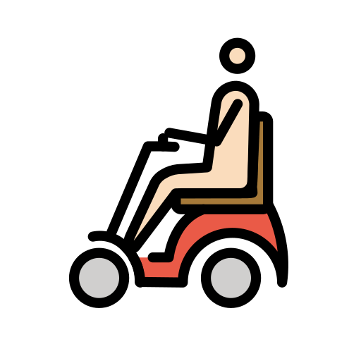 Homem Em Cadeira De Rodas Motorizada: Pele Clara para OpenMoji 16.0