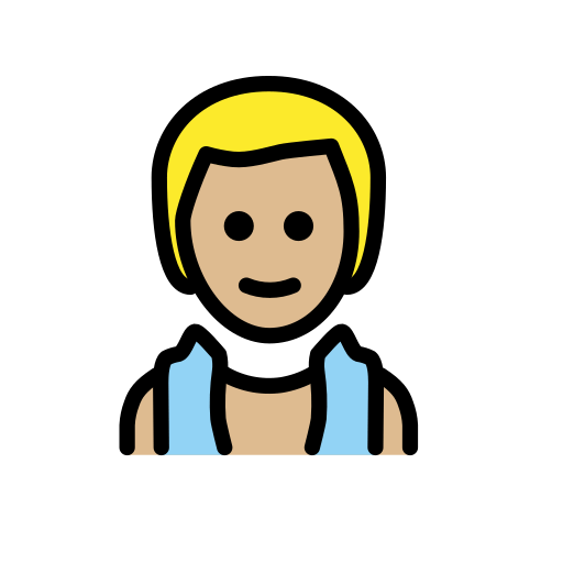 Чоловік в лазні: світлий тон шкіри для OpenMoji 16.0