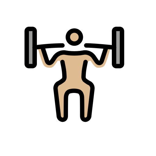 Homem Levantando Peso: Pele Morena Clara para OpenMoji 16.0