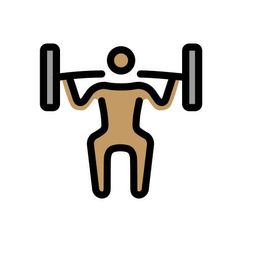 Homem Levantando Peso: Pele Morena para OpenMoji 16.0