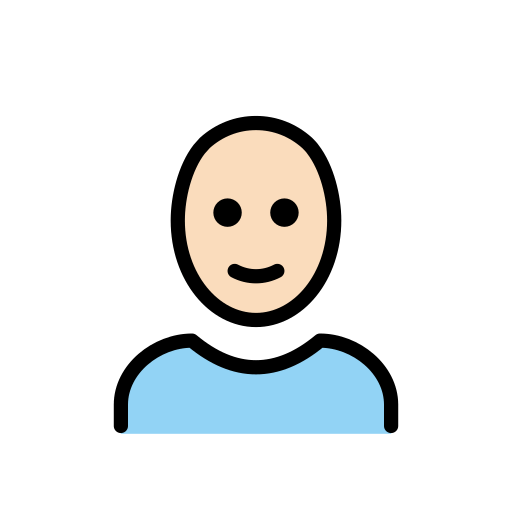 Homem: Pele Clara, Careca para OpenMoji 16.0
