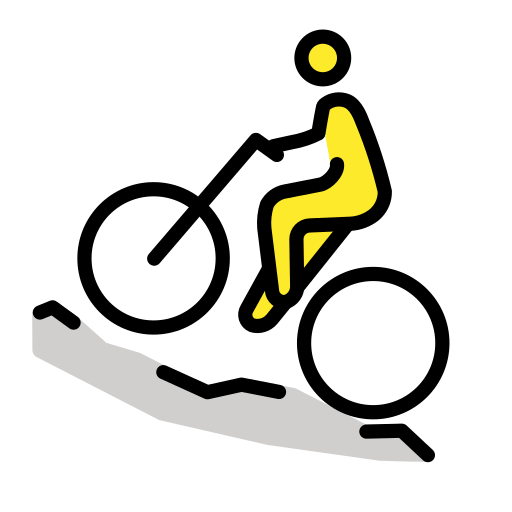 Homem Fazendo Mountain Bike para OpenMoji 16.0