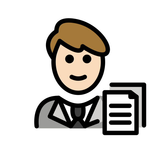 Funcionário De Escritório: Pele Clara para OpenMoji 16.0