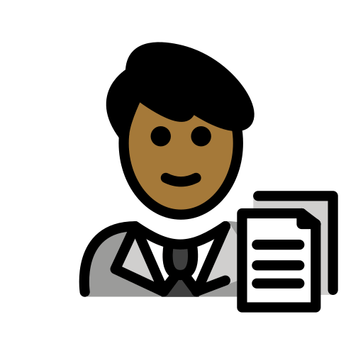 Funcionário De Escritório: Pele Morena Escura para OpenMoji 16.0