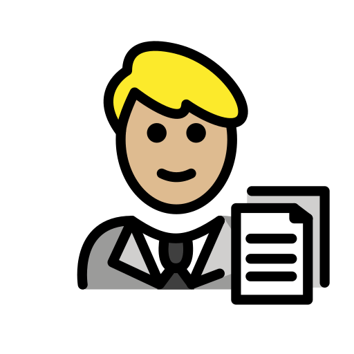 Funcionário De Escritório: Pele Morena Clara para OpenMoji 16.0