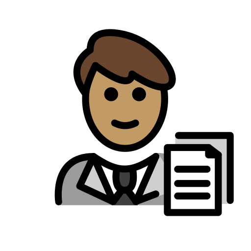 Funcionário De Escritório: Pele Morena para OpenMoji 16.0