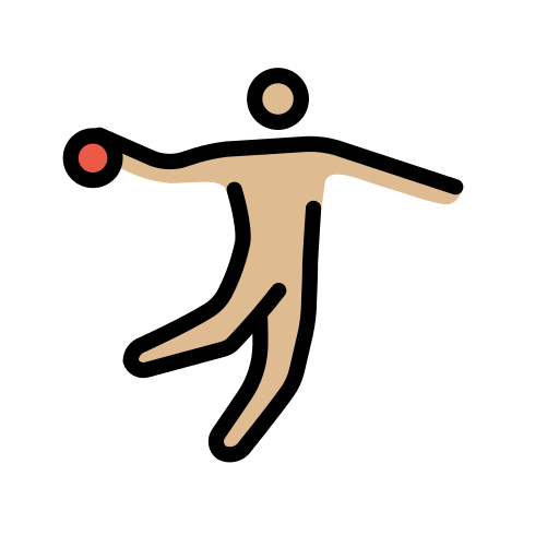 Jogador De Handebol: Pele Morena Clara para OpenMoji 16.0