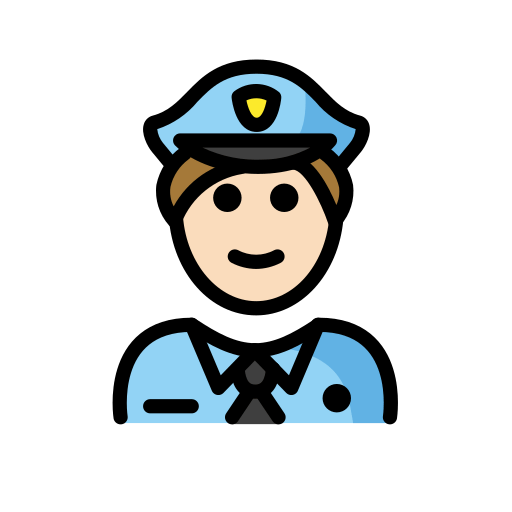 Policial Homem: Pele Clara para OpenMoji 16.0