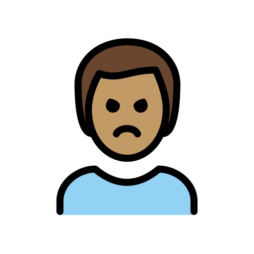 Homem Fazendo Bico: Pele Morena para OpenMoji 16.0