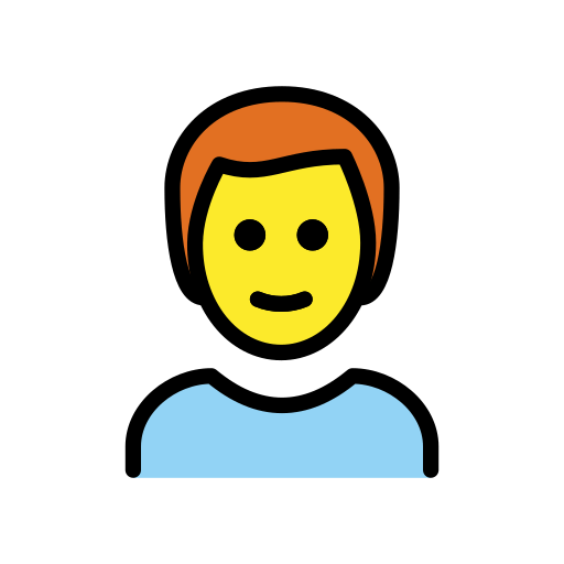 Homem: Cabelo Vermelho para OpenMoji 16.0