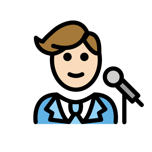 Cantor Homem: Pele Clara para OpenMoji 16.0