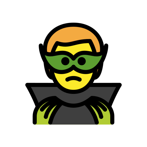 Homem Supervilão para OpenMoji 16.0