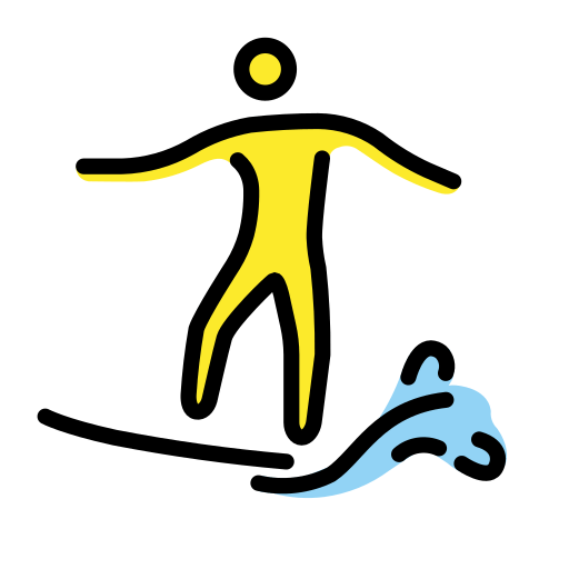 Homem Surfista para OpenMoji 16.0