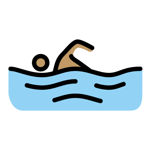 Homem Nadando: Pele Morena para OpenMoji 16.0