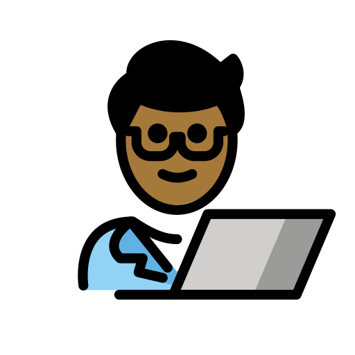 Tecnólogo: Pele Morena Escura para OpenMoji 16.0