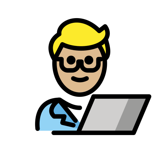 Tecnólogo: Pele Morena Clara para OpenMoji 16.0