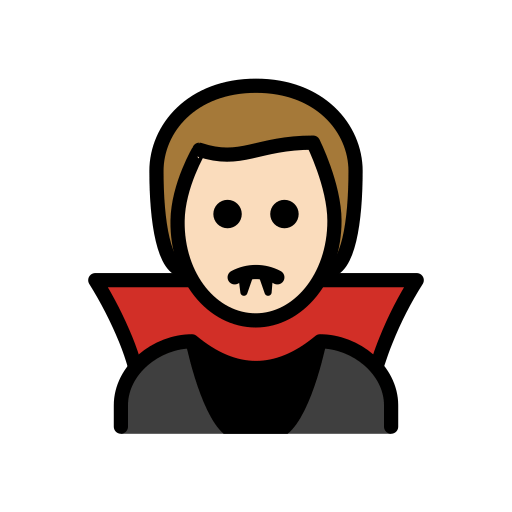 Homem Vampiro: Pele Clara para OpenMoji 16.0