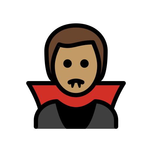 Homem Vampiro: Pele Morena para OpenMoji 16.0