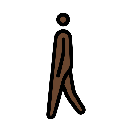 Homem Andando: Pele Escura para OpenMoji 16.0
