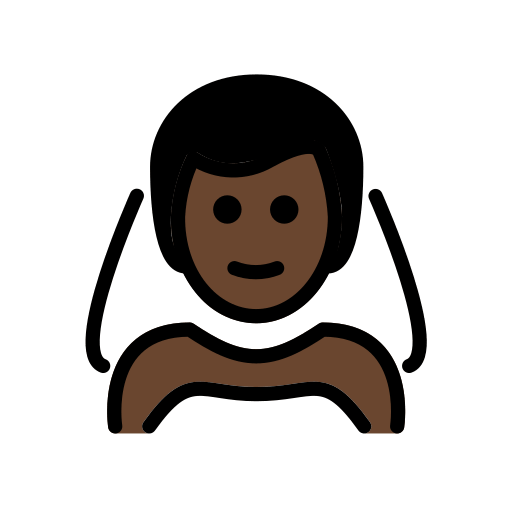 Мужчина в фате: очень темный тон кожи для OpenMoji 16.0