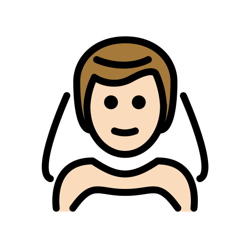 Мужчина в фате: очень светлый тон кожи для OpenMoji 16.0
