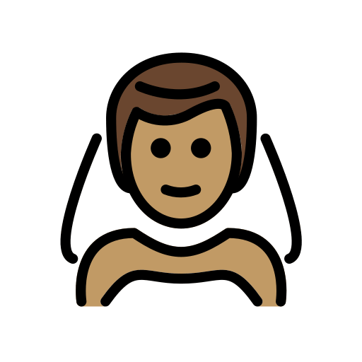 Мужчина в фате: средний тон кожи для OpenMoji 16.0