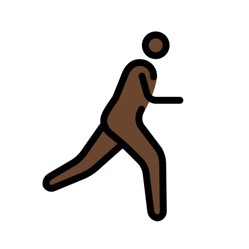 Homem correndo de frente para a direita: tom de pele escuro para OpenMoji 16.0
