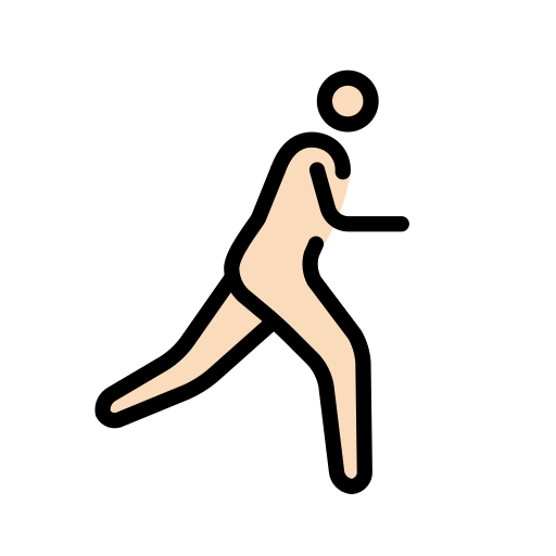 Homem correndo de frente para a direita: tom de pele claro para OpenMoji 16.0