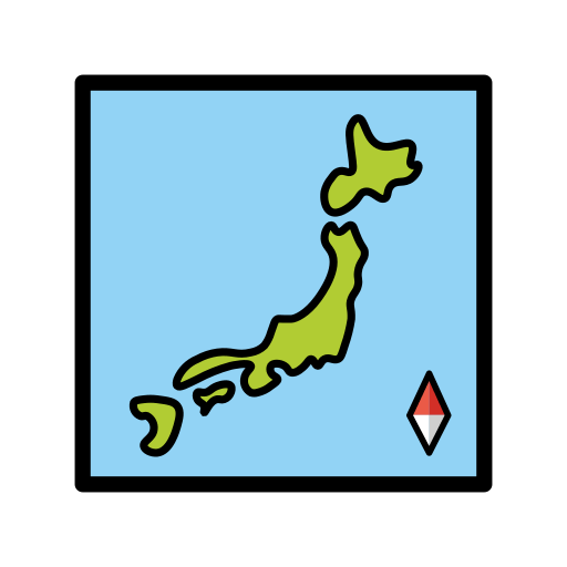 Map of Japan for OpenMoji 16.0